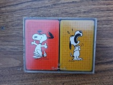 RaRe VinTagE 60s HALLMARK PEANUTS SNOOPY PLAYING CARDS in CASE SCHULZ