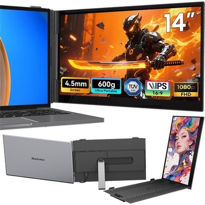Blackview 14 Zoll Laptop Screen Extender 1080P FHD Portable Monitor for 13-17.3''