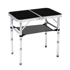 Outdoor Folding Camping Table, 2ft Portable Pinic Table with 3 Adjustable Height