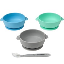UpwardBaby 4 Pc Silicone Suction Baby Bowl Set