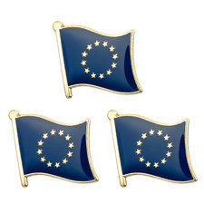 3 x EU Europäische Union Brexit Länderflagge Anstecknadel Anstecker