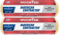 Wooster Genuine 9" American Contractor 1/2" Nap Roller Cover 2-Pack, R363-9-2PK