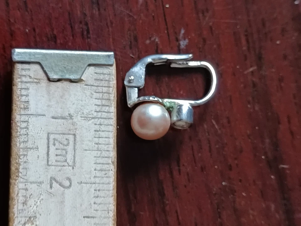 Lotto orecchini Argento 925 Perla Bambina punzonati residuo magazzino Vintage - Immagine 2 di 4