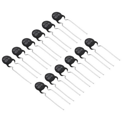 NTC Thermistors Resistors, 12Pcs 5 Ohm 3A NTC5D-9 Inrush Current Limiter