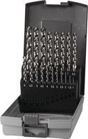 Tecwerk Spiralbohrersatz DIN 338 Typ UNI D.1-10X0,5Mm Hss-Co 19-Tlg.Ku.-Kass.