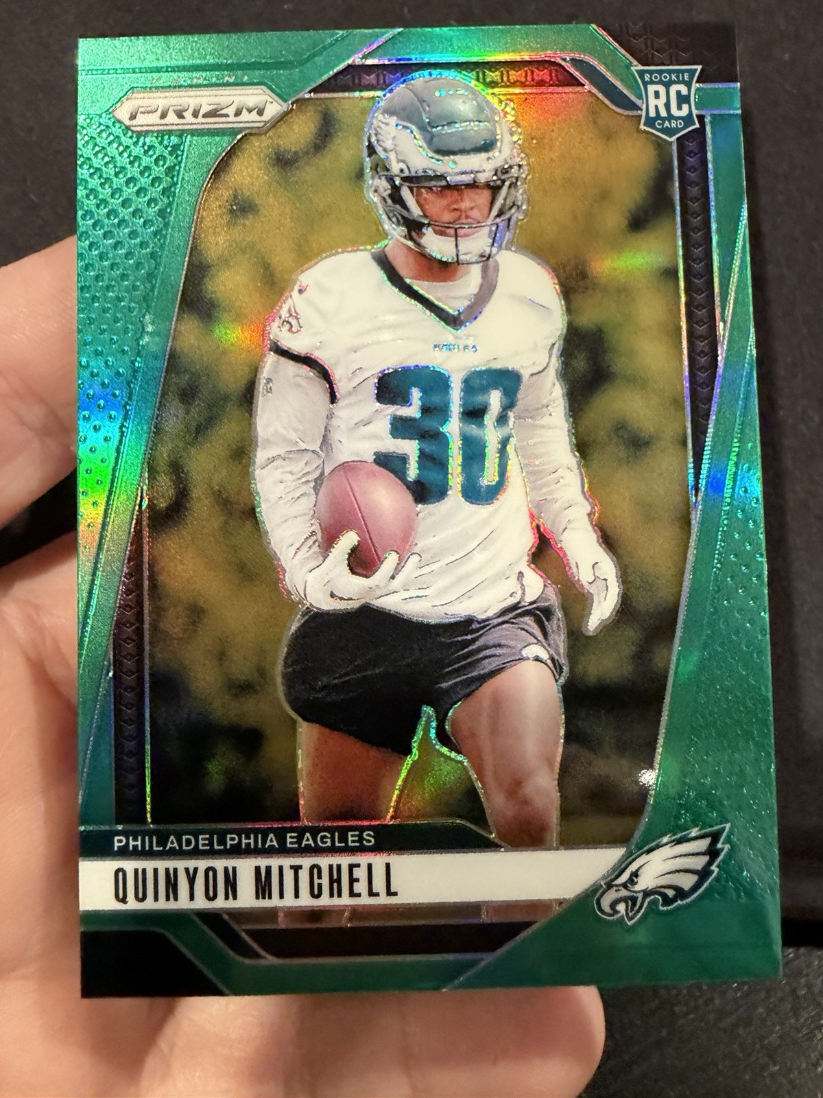 2024 Panini Prizm - Rookies Quinyon Mitchell #381 Green Prizm (RC)