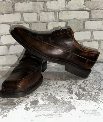 Men Bugatti Heels Brown Leather 43 #6C4I - Bild 1 von 4
