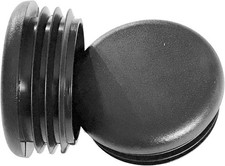2" OD Round Black Tubing Cap Plugs 10-14Ga 1.740"-1.830" ID End Caps Pk 4