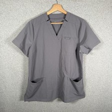 Jaanuu Scrub Top Womens Large Gray Stretch J96172