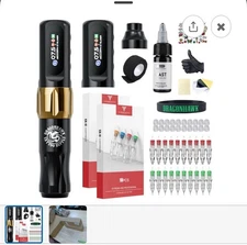 Dragonhawk Atom2 Tattoo Pen Machine Kit - Cordless & Corded Permanent Makeup