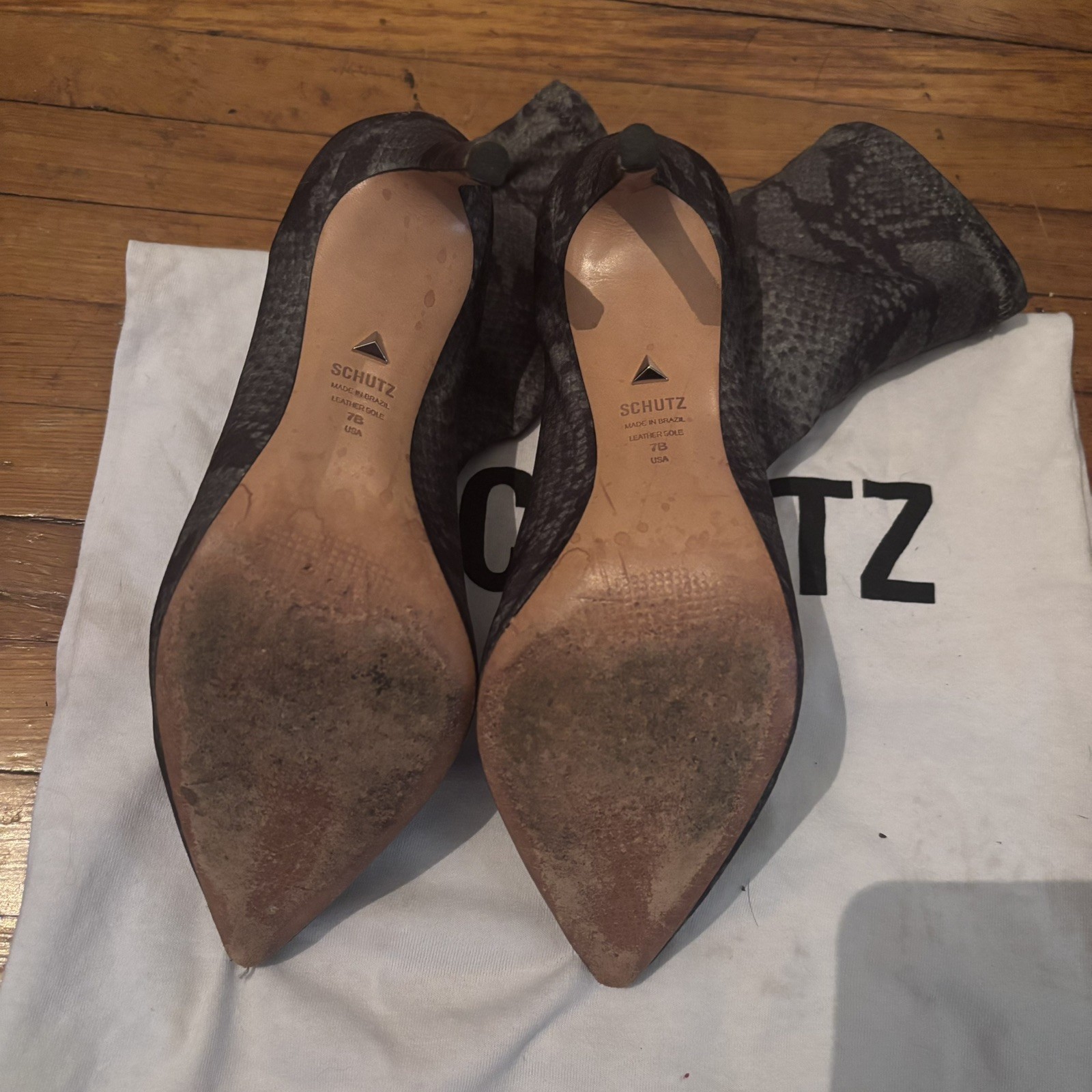 7B Schulz python snake print textile upper leathe… - image 1