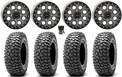 System 3 SB-7 15'' Wheels Titanium (5+2) 37'' RocScraper Tires Can-Am Defender