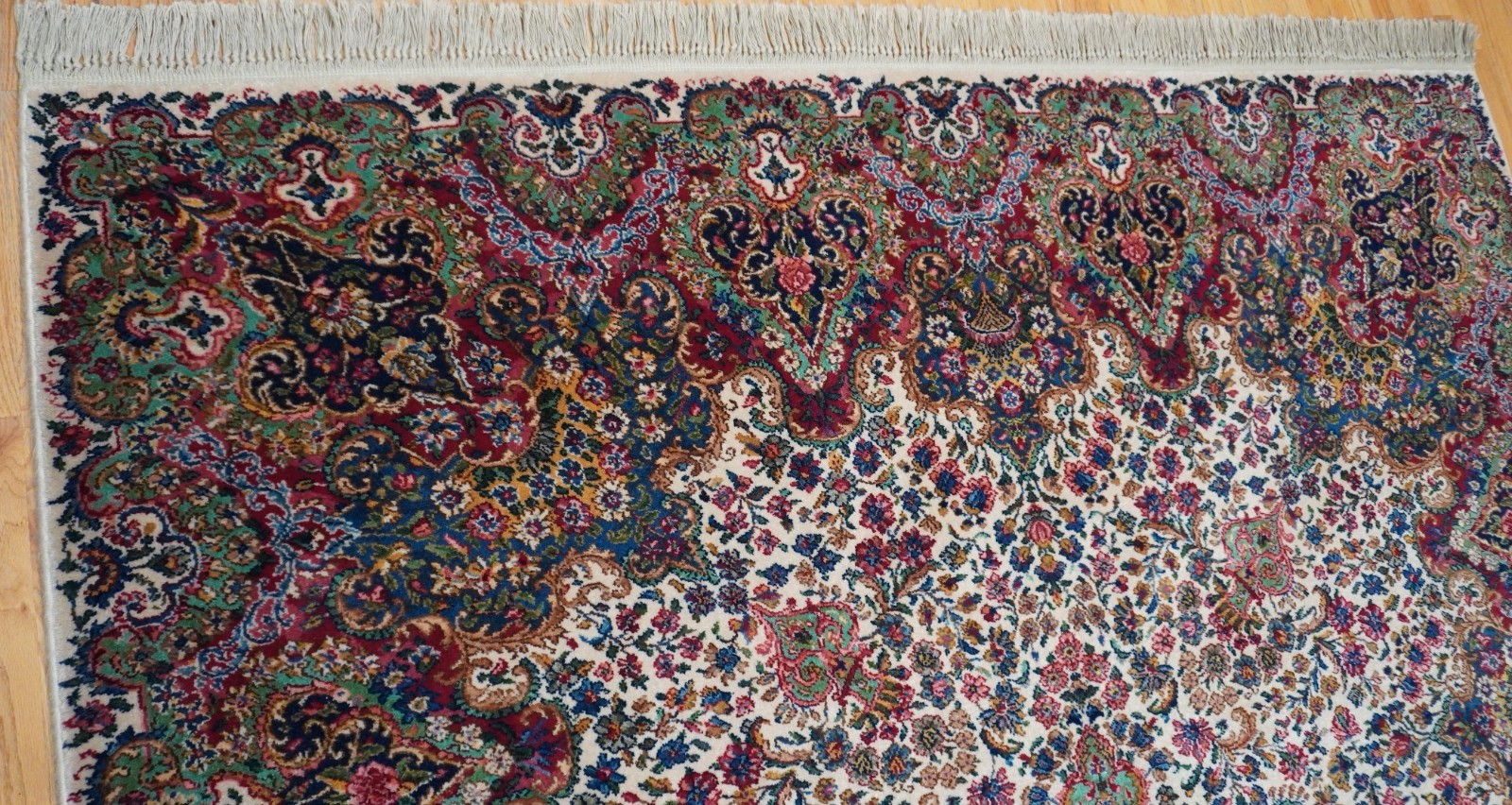Authentic Karastan 8'8" x 12' Floral Kirman700-742 Wool Pile Large Rug Excellent