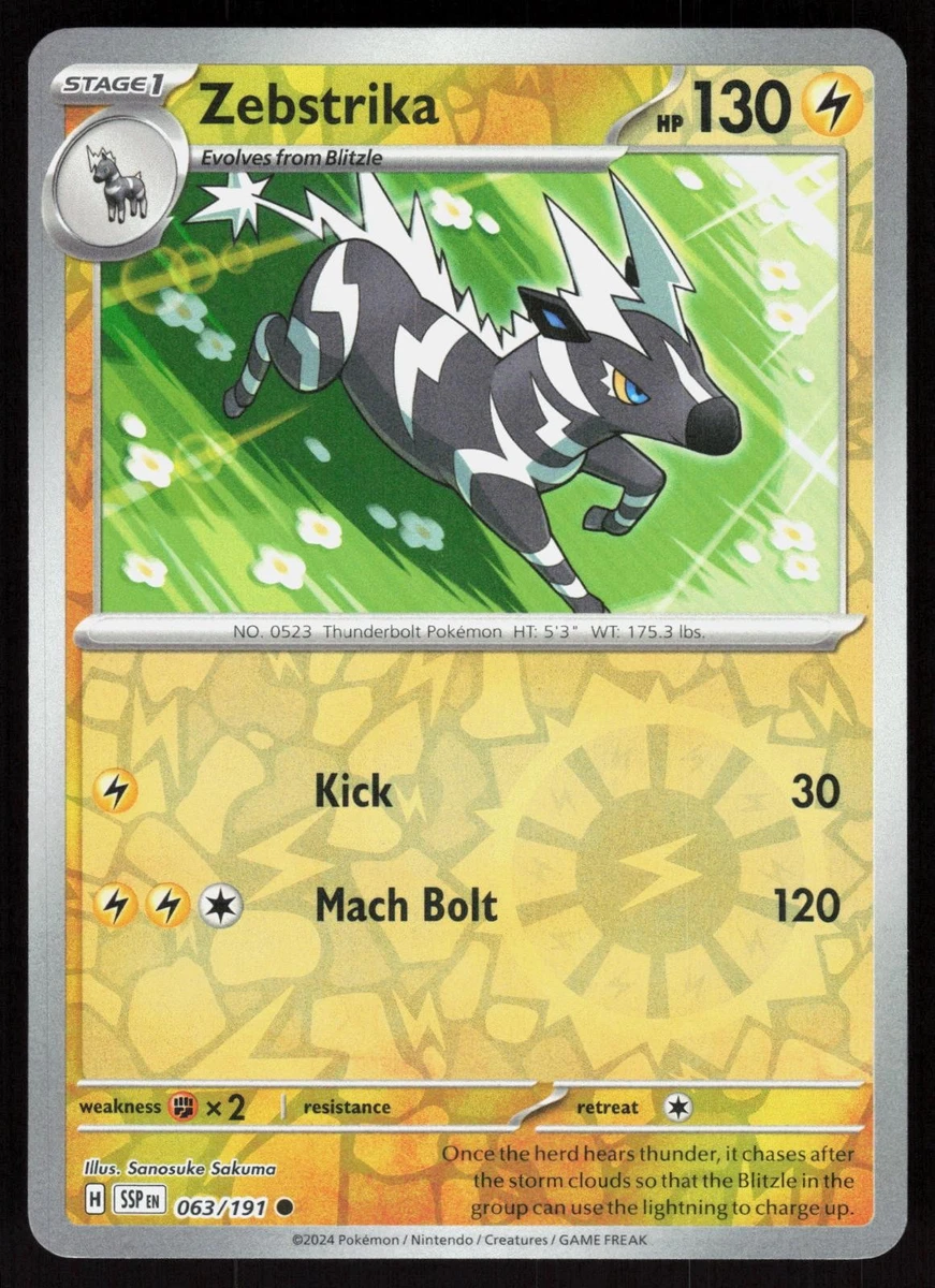 Zebstrika Pokemon Card for sale | eBay