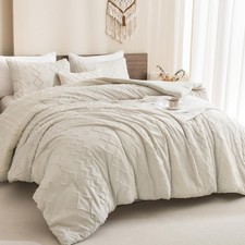 Andency Beige Tufted Comforter Set Full79X90Inch 3 Pieces1 Boho Comforter 2
