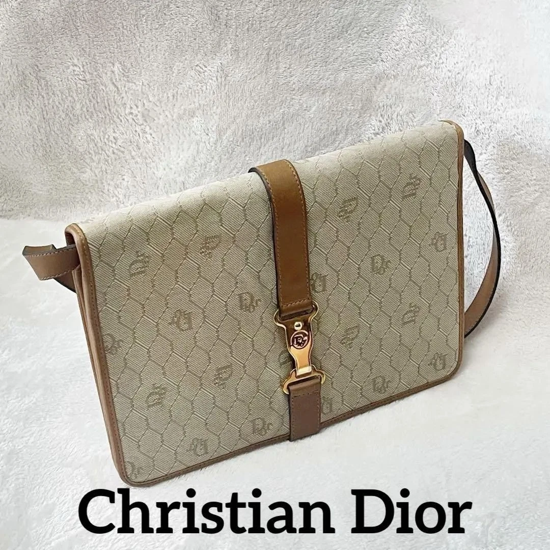 Sac bandoulière toile Dior authentique beige moyen femme France 117661