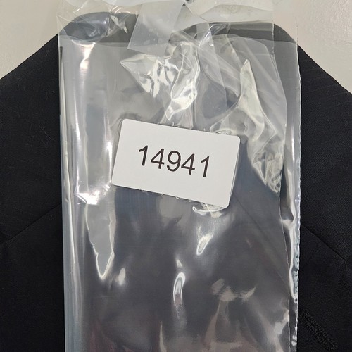 Traje Blazer Calvin Klein 42L 2 Piezas 100% Lana Hombres Pantalones 32x31 Azul Marino Rayas - Imagen 24 de 24