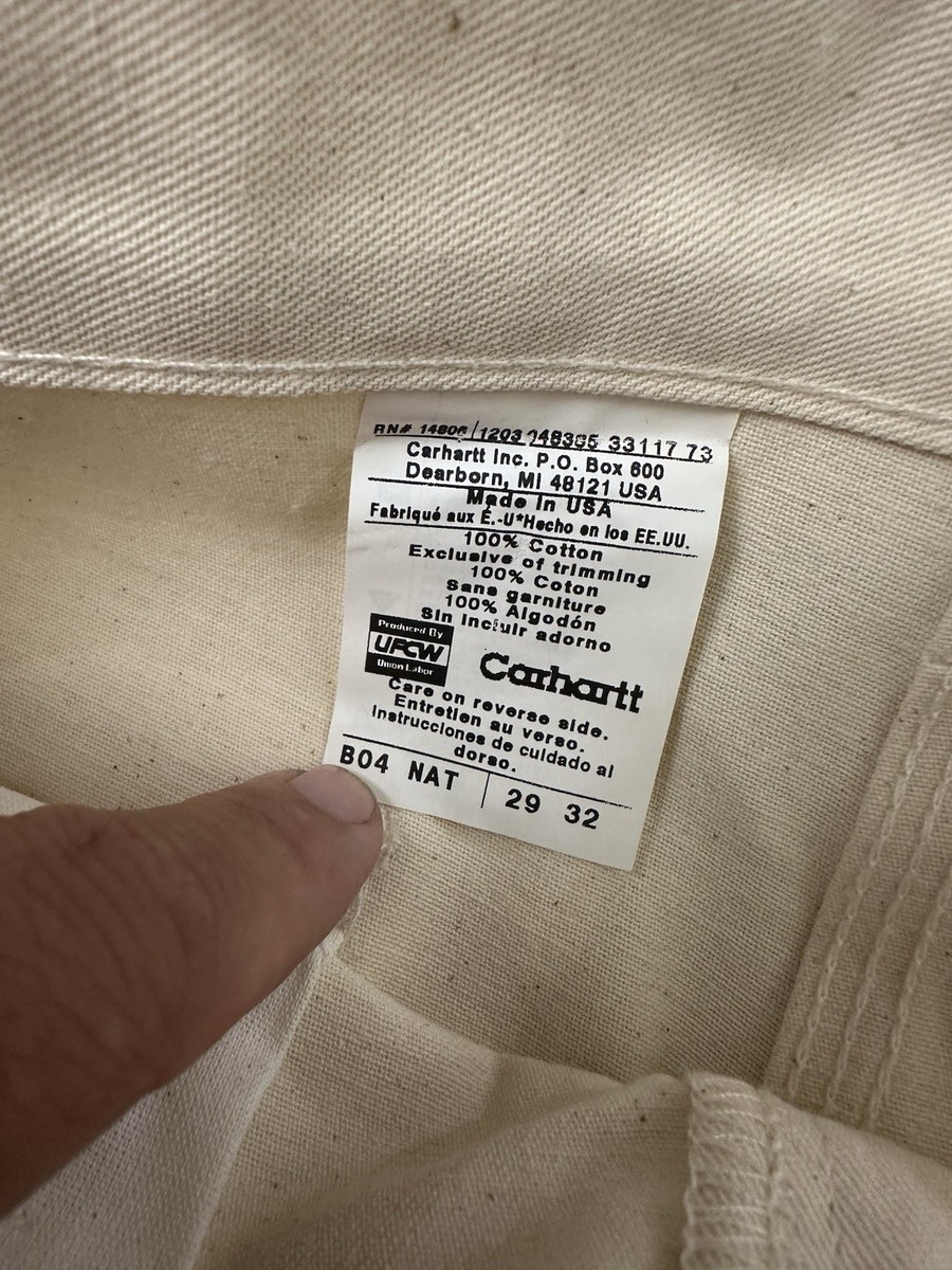CARHARTT double knee b04 nat 34インチ Carhartt B04 Natural Double Knee Work Pants (34X31) – DAMAGED GLITTER