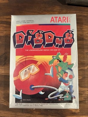 Atari 2600   Vintage  Dig Dug Complete New In box Factory Sealed