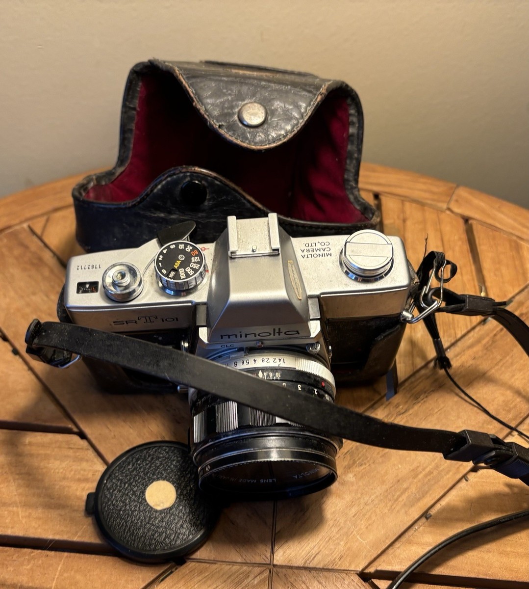 Minolta SRT 101 SLR Film Camera With MC ROKKOR-PF 58mm f1.4 Lens