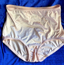 VANITY FAIR SHINY Beige SILKY STRETCH SHAPER BRIEF PANTIES 40301 7 L