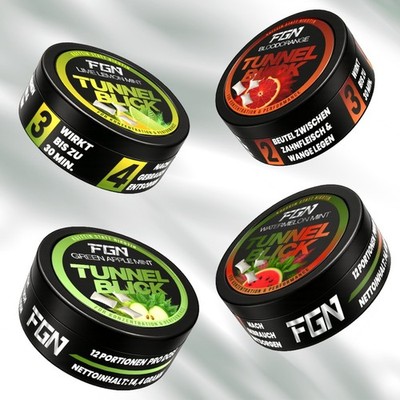 FGN Tunnelblick   Nikotinfreie Energy Pouches in vier Sorten
