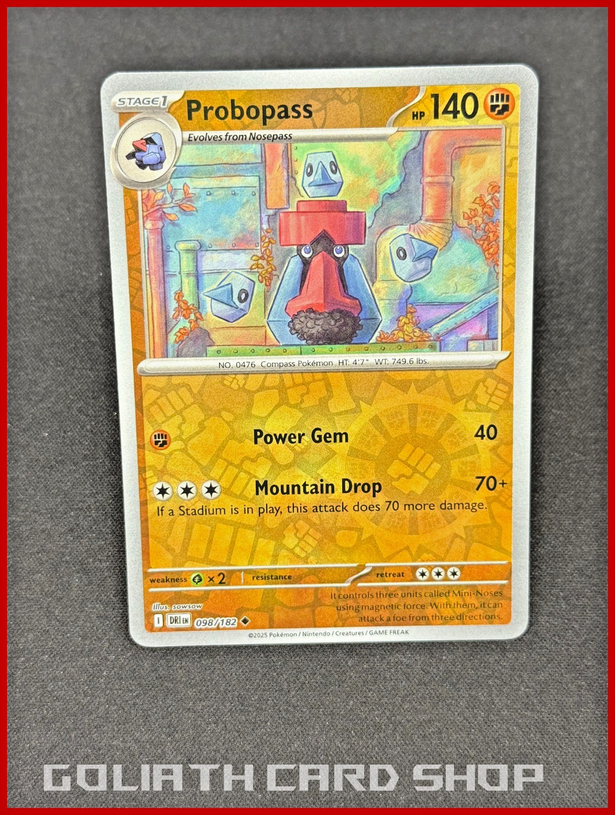 Probopass 098/182 Reverse Holo - Sv10: Destined Rivals Pokémon TCG - NM
