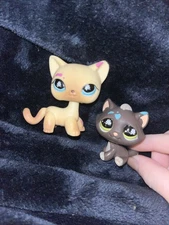 Hasbro LPS Littlest Pet Shop Messiest Cats Paint Kittens Pair #815 #816