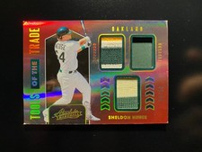 SHELDON NEUSE 2020 Panini 28/49 Tools of the Trade 3 Swatch #TT3-SN Oakland A's