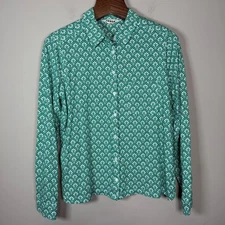 Boden Sienna Cotton Amelia Floral Trellis Pattern Button Down Shirt US 10