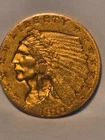1910 $2.50 Indian Head Gold Quarter Eagle - AU VF