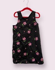 Milly Minis Off Black Bow Sleeveless Shift Dress Preppy Classic Dressy Girls 5/6