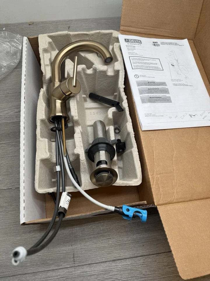 Delta 559HA-CZ-DST Trinsic 1.2 GPM 1 Hole Bathroom Faucet Champagne Bronze *Used - Image 3 of 4