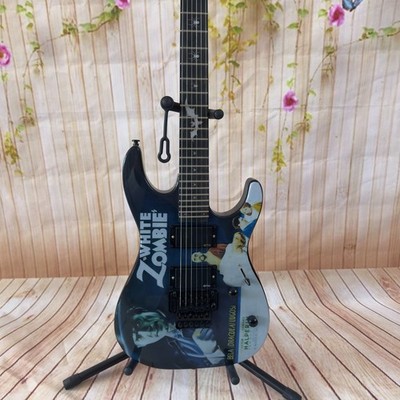 Electric Guitar LTD White Zombie Hammett Spider Bat Inlay FR Tremolo