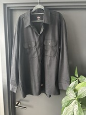 Dickies Men's Long Sleeve Workwear Overshirt Xl Black Men’s