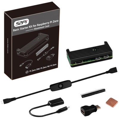 Case Kit for Raspberry Pi Zero 2 W/Zero W,with RPi Zero 2 W Aluminum Case,20P...