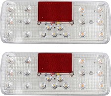LED 4-Chamber 12V Tail Light Universal Fit Truck Trailer Hard Coated Lens