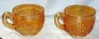 Antique Amber Carnival Glass Northwood Grape & Cable Stippled Punch Cup