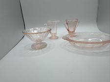 VTG Mosser Glass Miniatures depression, Jennifer 10 - Pink Ballerina Set