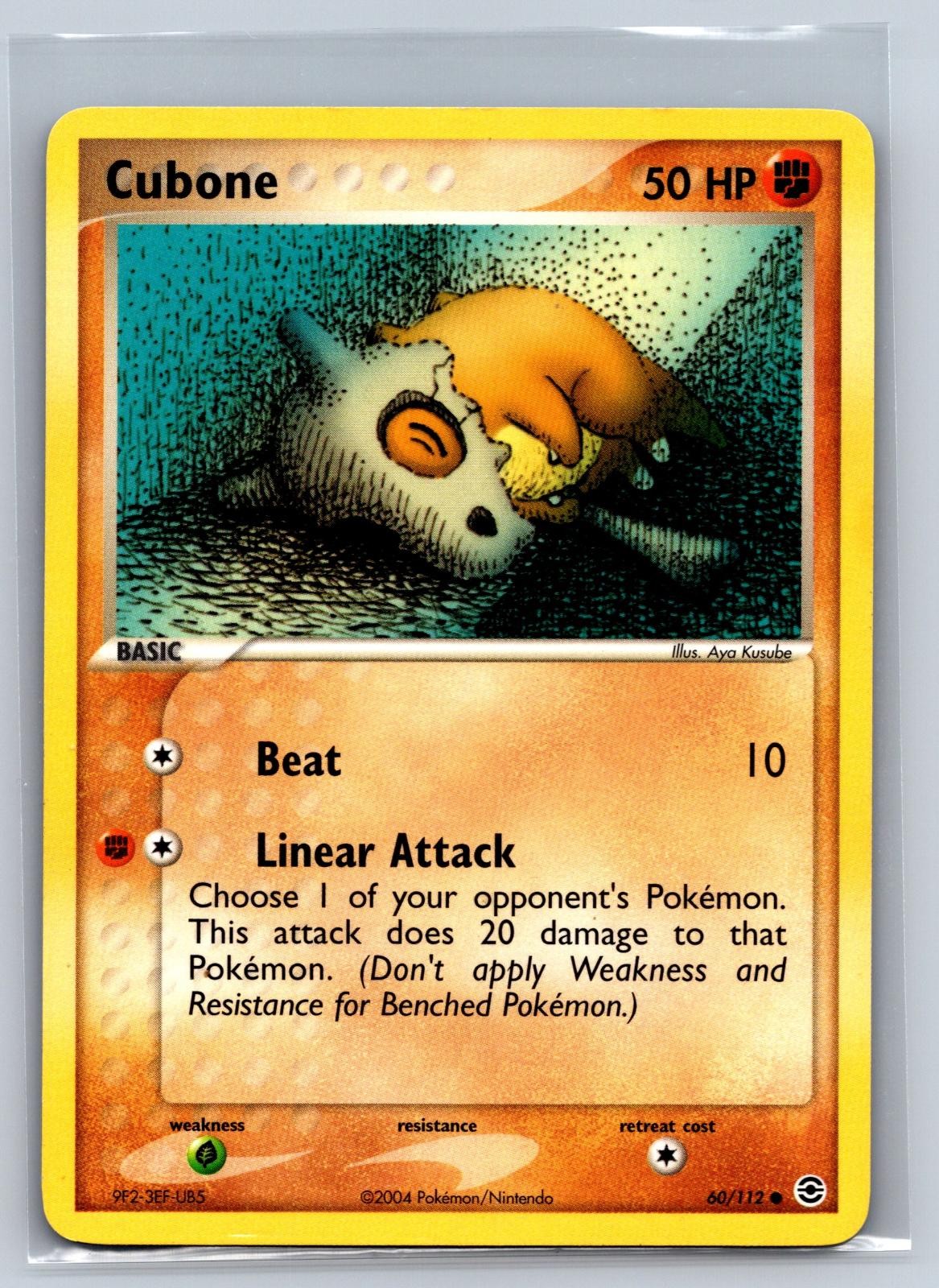 Cubone 60/112 Common FireRed & LeafGreen Pokemon Near Mint