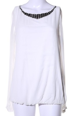 COMMA Langarm-Bluse Damen Bluse Gr. DE 36 weiß Casual-Look