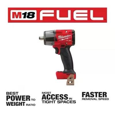 Milwaukee 2962-20 M18 Fuel 1/2'' Mid-Torque Impact Wrench with Friction Ring -...