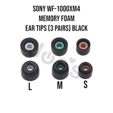 Sony WF-1000XM4 XM4 Memory Foam Eartips Earbuds Comfortable Replacement Black