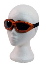 Ski Jet Googles Classic Orange Neon Frame Adjustable Strap Unbranded