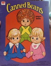 Vintage 1977 Mattel WHITMAN Canned Beans Paper Dolls
