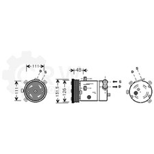 Kompressor Klimaanlage Klimakompressor Vauxhall für Opel Astra F CC Campo 85_ 87