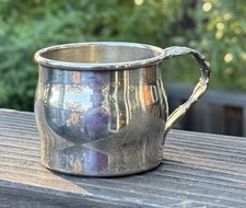Vintage Community Ltd. Silver Plate Baby Cup W/ Ornate Handle