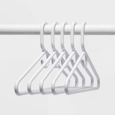 Super Heavyweight Plastic Hanger White Heavy Duty Clothes