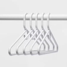 Super Heavyweight Plastic Hanger White Heavy Duty Clothes