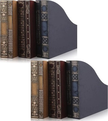 6 Pcs File Magazine Organizer 3'' x 11'' x 12'' Decorative Classic Books Themed...